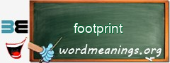 WordMeaning blackboard for footprint